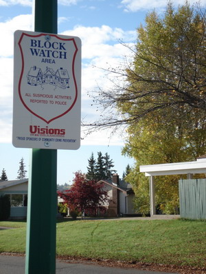 Image of Block Watch sign