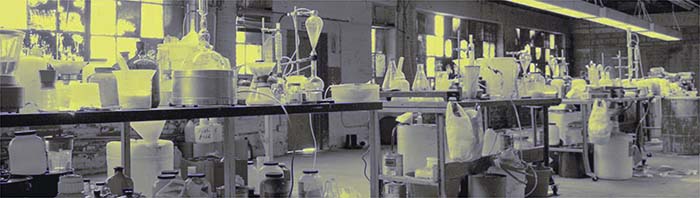 Equipment in a meth lab