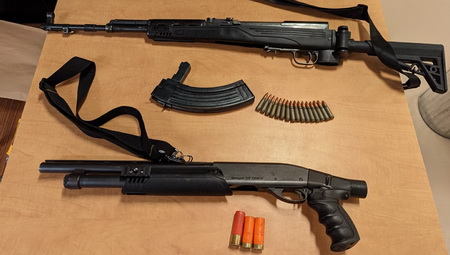 Photo of the seized guns