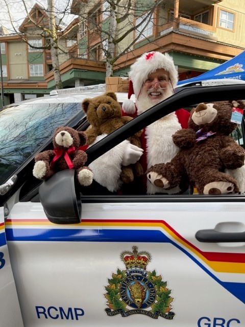 Santa and police cruiser 