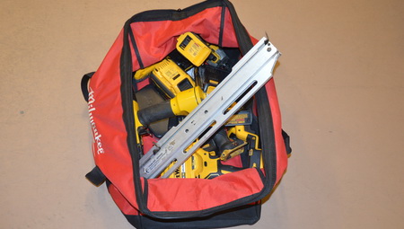 Photo of Tool bag with various Dewalt tools